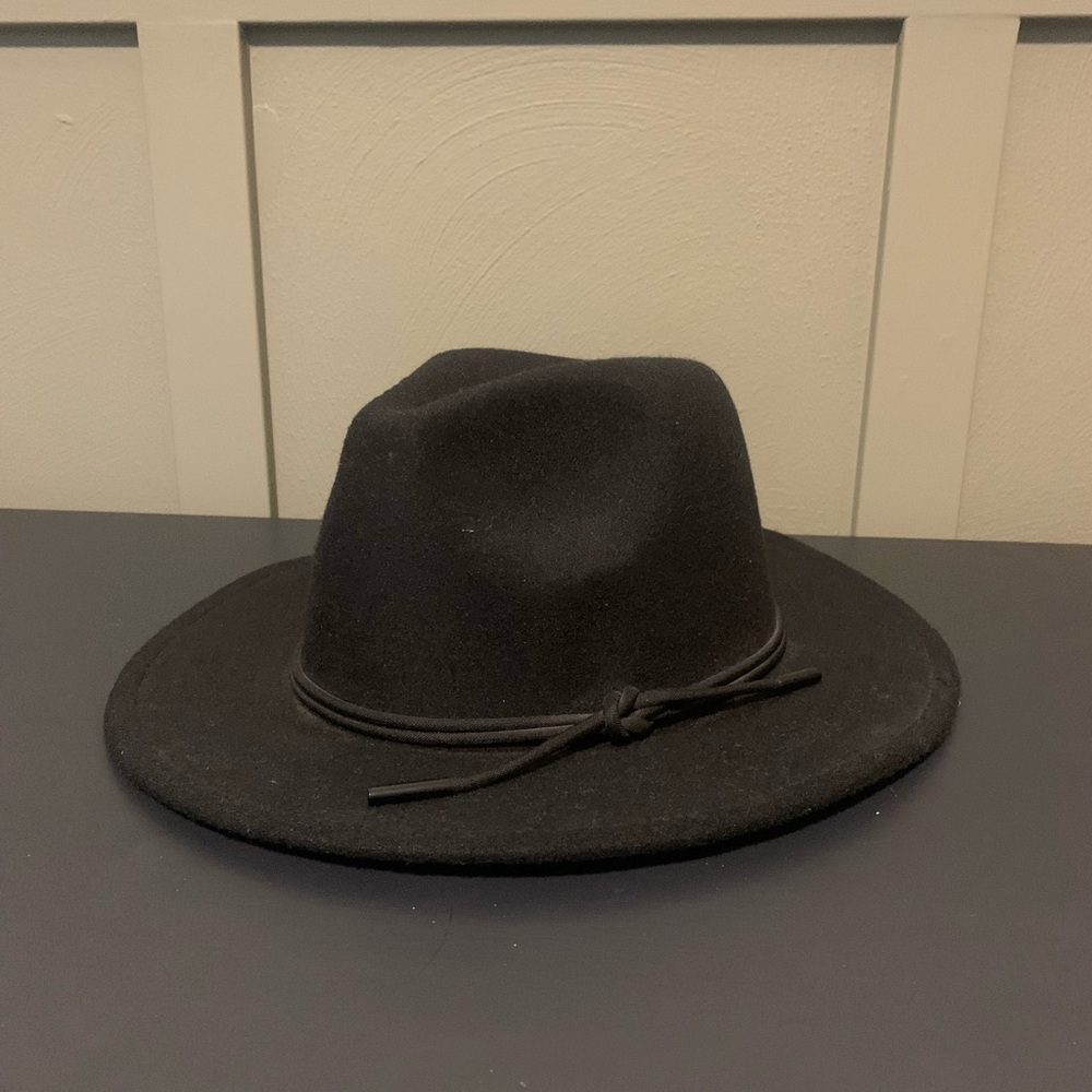 Suede Fedora Brimmed Hat